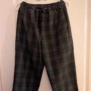 Aritzia The Group Babaton Jimmy Plaid Drawstring Pants (Size Medium)
